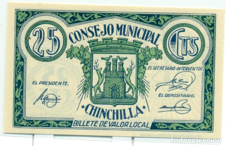Billetes locales: 25 CTMS. DEL C.M. DE CHINCHILLA - Foto 1
