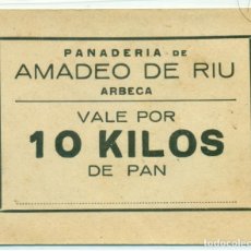 Banconote locali: ARBECA 10 KILOS DE PAN DE AMADEO RIU