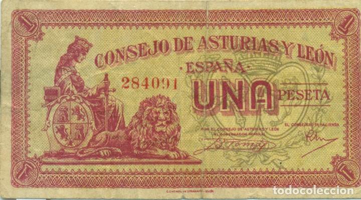 Billetes locales: 1 PTA. DEL CONSEJO DE ASTURIAS Y LEON - Foto 1