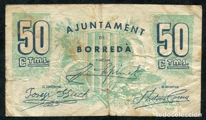 Billetes locales: BORREDA (Barcelona) - 50 Centimos 1937 - Foto 1