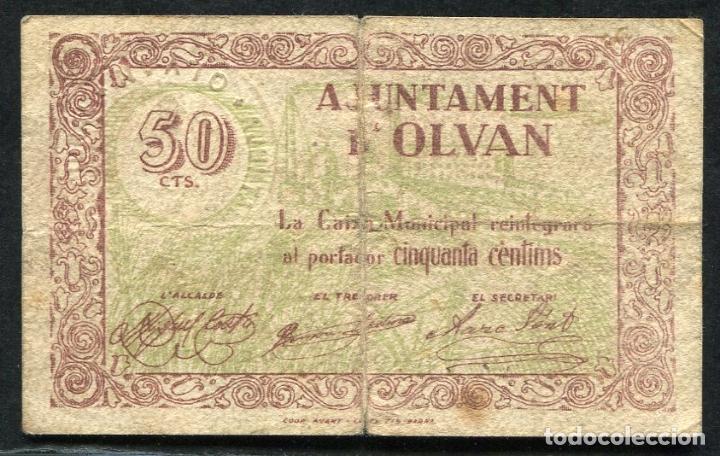 Billetes locales: OLVAN (Barcelona) - 50 Centimos 1937 - Foto 1