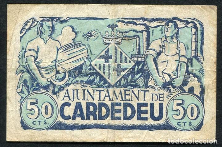 Billetes locales: CARDEDEU (Barcelona) - 50 Centimos 1937 - Foto 1