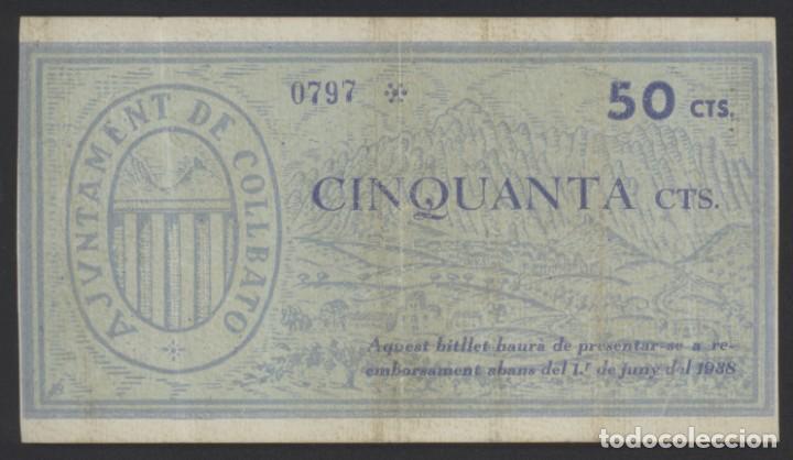 Billetes locales: J.B. BILLETE DE COLLBAT&Oacute; , 50 C&Eacute;NTIMOS - Foto 1