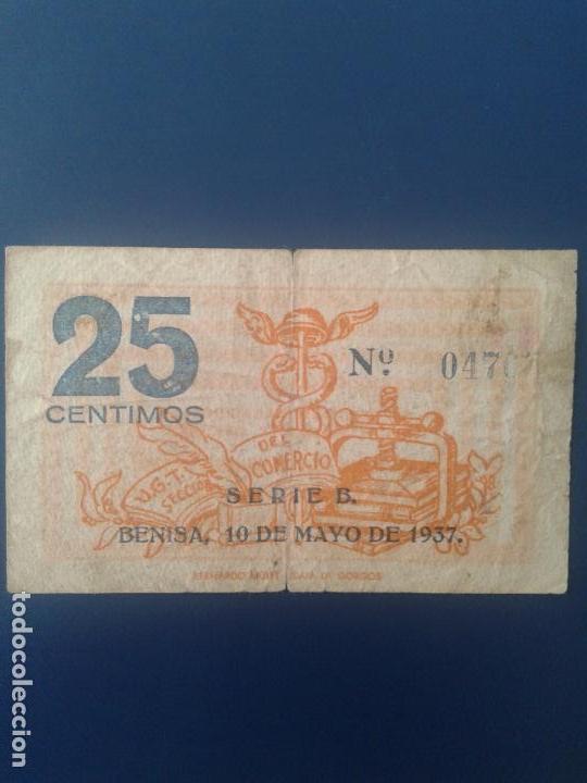 Billetes locales: BENISA 25 CTS (EMISI&Oacute;N MAYO) - Foto 2