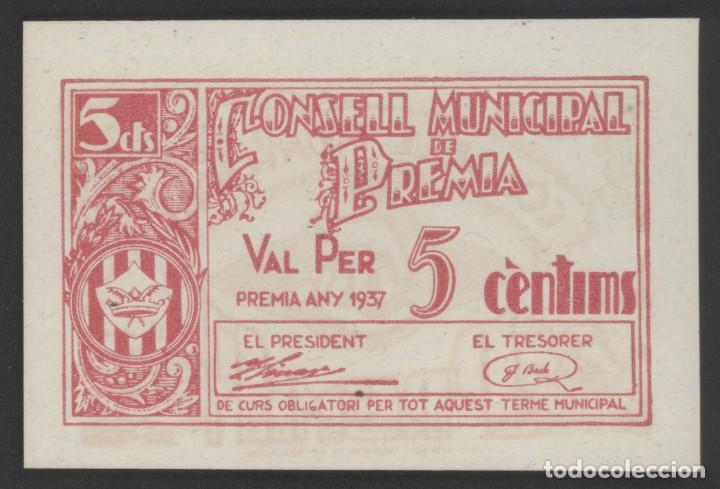Billetes locales: J.B. BILLETE DE PREMI&Agrave; , 5 C&Eacute;NTIMOS - Foto 1