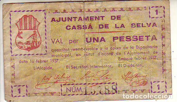 Billetes locales: ajuntament de la Selva - Foto 1
