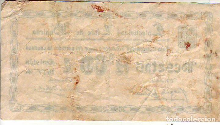 Billetes locales: Colectividad Libre de Muniesa 2,50 Pesetas - Foto 2