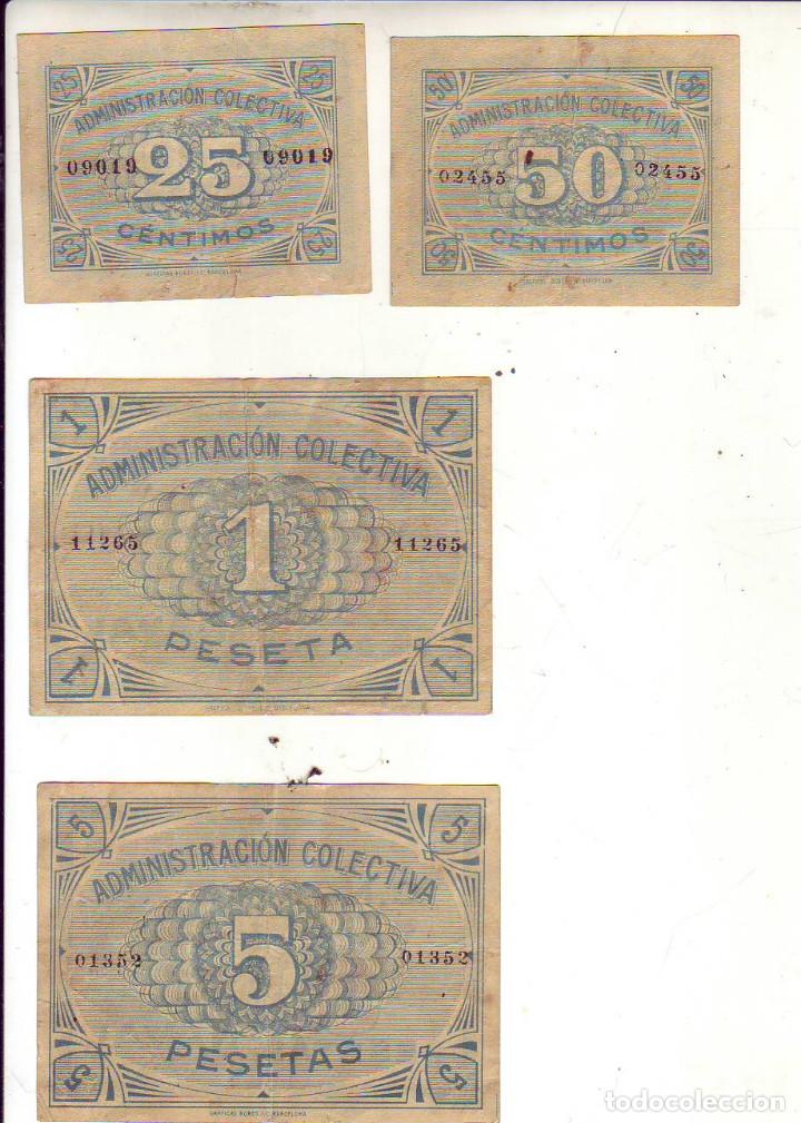 Billetes locales: Colectividad Libre  C.T.N.E. 4 Valores - Foto 2