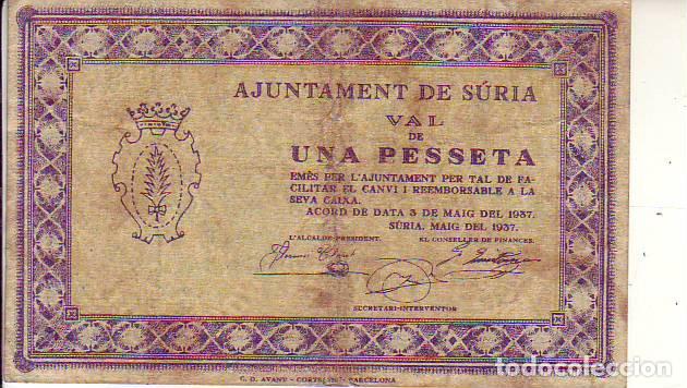 Billetes locales: Ajuntament de Suria - Foto 1