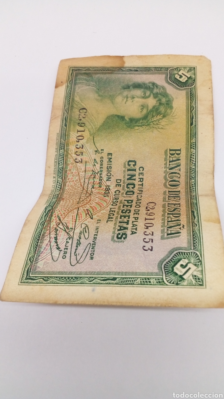 Billetes locales: Billete de 5 pesetas 1935 - Foto 1