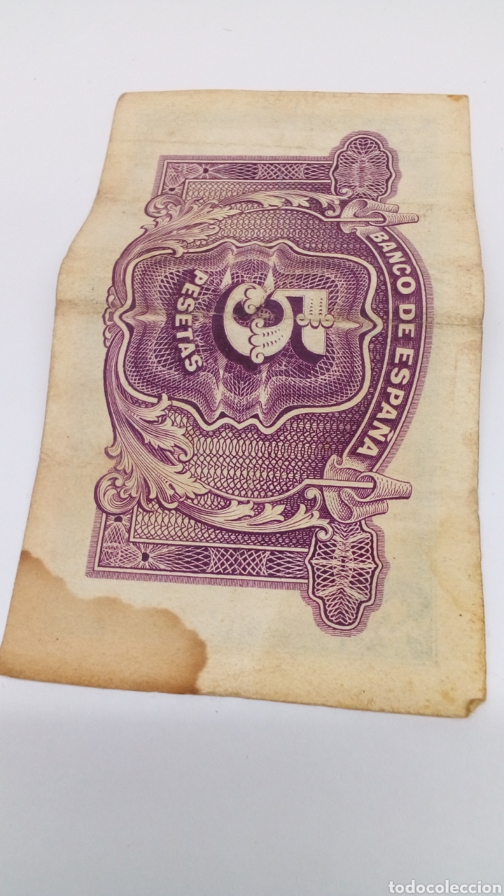 Billetes locales: Billete de 5 pesetas 1935 - Foto 2