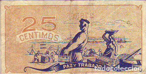 Billetes locales: CONSEJO ASTURIAS Y LEON 25 CENTIMOS - Foto 2