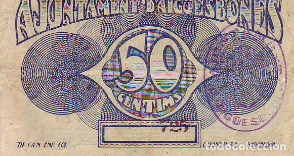Billetes locales: AYUNTAMENT  D AIGUESBONES - Foto 2