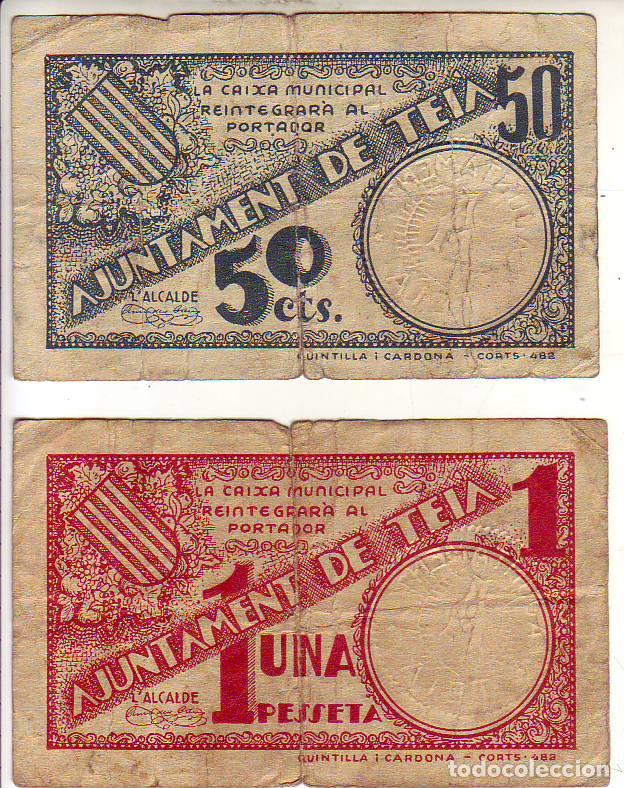 Billetes locales: AYUNTAMENT  DETEIA 2 VALORES - Foto 1