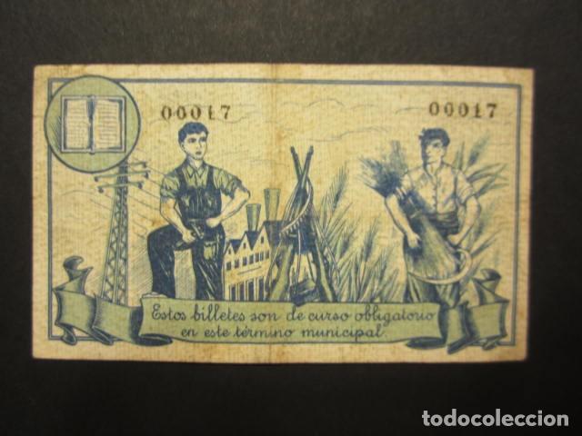 Billetes locales: 50 C&Eacute;NTIMOS DE BINEFAR DE 1937 - Foto 2