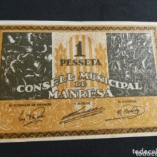 Billetes locales: BILLETE LOCAL MANRESA 1 PESETA. Lote 172698049