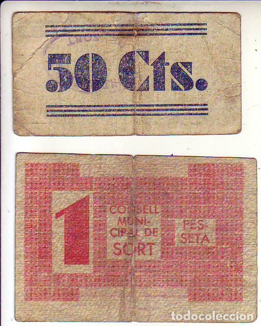 Billetes locales: CONSELL MUNICIPAL DE SORT - 2 VALORES - Foto 2