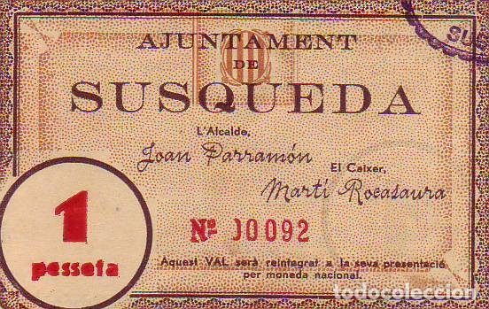 Billetes locales: AYUNTAMENT DE  SUSQUEDA - Foto 1