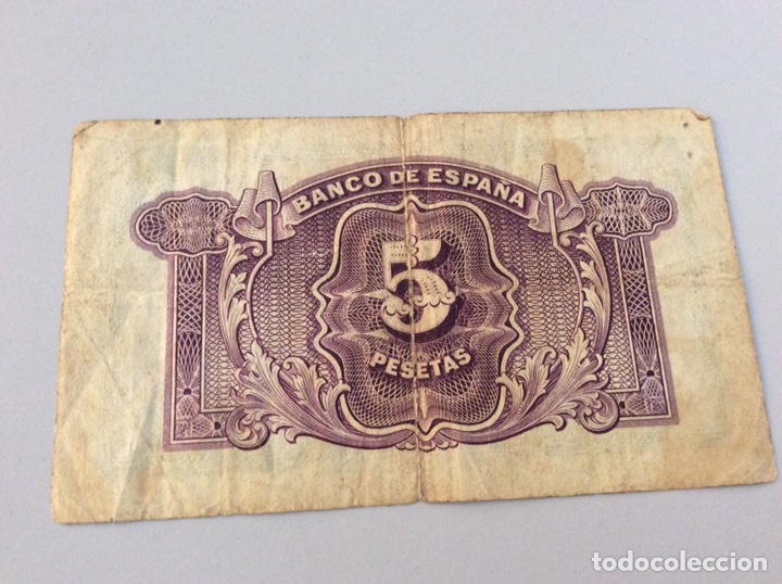 Billetes locales: Cinco pesetas 1935 Certificado de plata - Foto 2