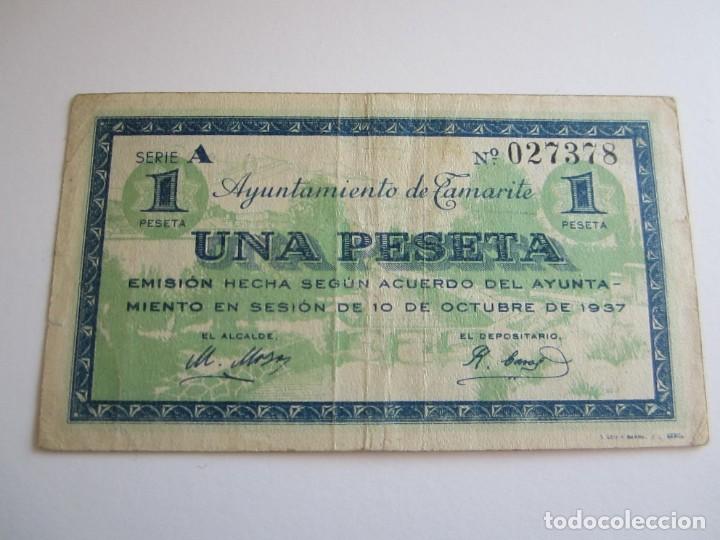 Billetes locales: 1 PESETA DE TAMARITE SERIE A-378 EBC - Foto 1