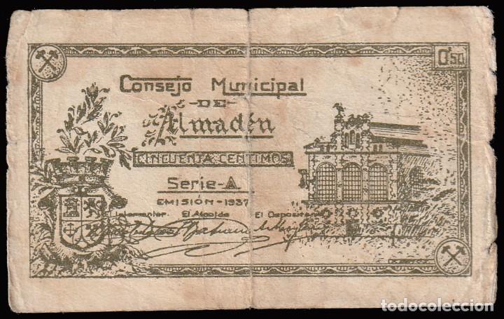 Billetes locales: Almaden (C. Real) 50 c&eacute;ntimos. - Foto 1