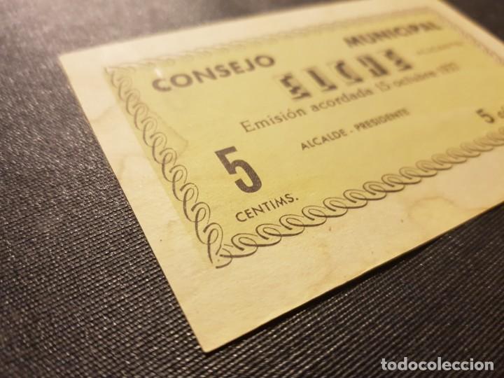Billetes locales: 1937, 5 centimos, Elche - Foto 2