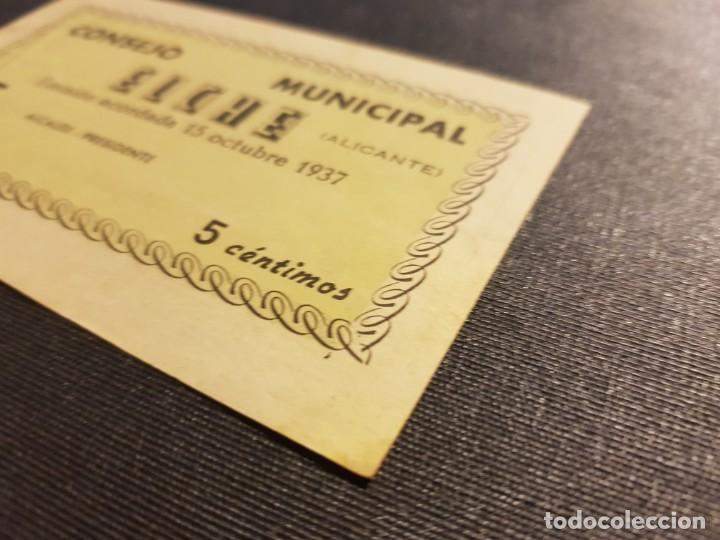 Billetes locales: 1937, 5 centimos, Elche - Foto 4
