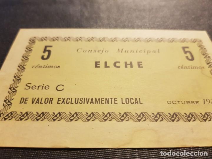 Billetes locales: 1937, 5 centimos, Elche - Foto 7
