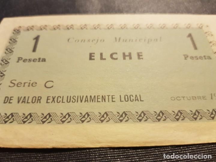 Billetes locales: 1937, 1 peseta, Elche - Foto 7