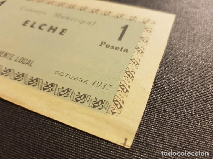 Billetes locales: 1937, 1 peseta, Elche - Foto 8
