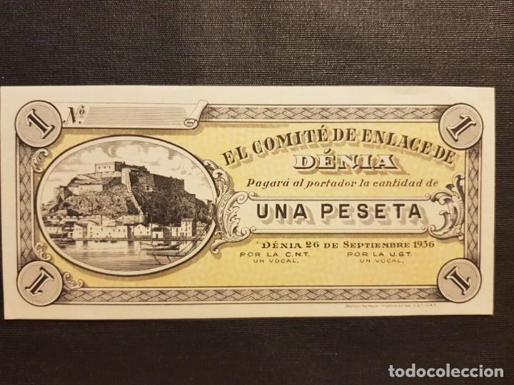 Billetes locales: 1936, 1 peseta, Denia, SC - Foto 1