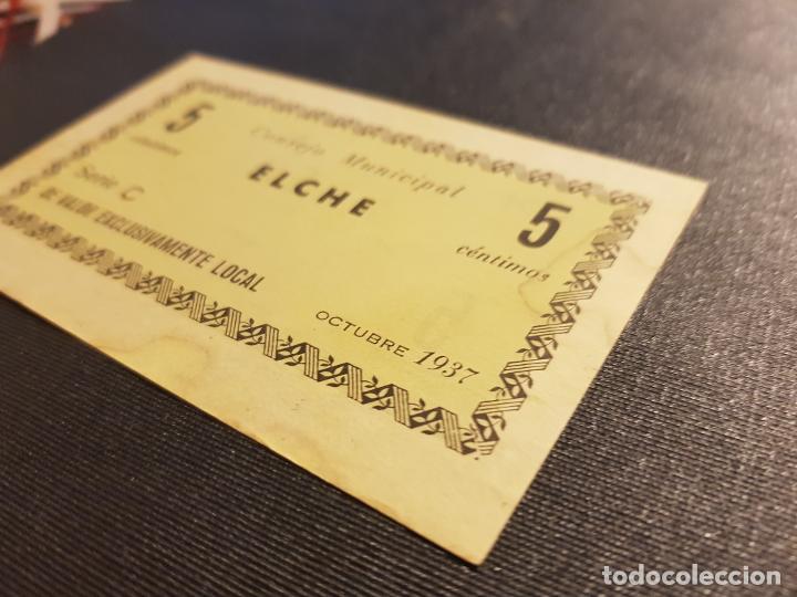 Billetes locales: 1937, 5 centimos, Elche - Foto 9