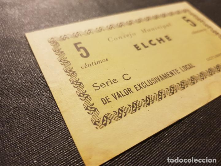 Billetes locales: 1937, 5 centimos, Elche - Foto 12