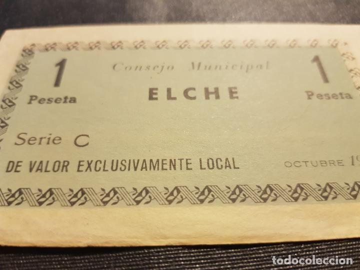 Billetes locales: 1937, 1 peseta, Elche - Foto 12