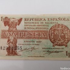 Billetes locales: REPUBLICA ESPAÑOLA. 1 PESETA. EMISIÓN 1937. Lote 216017545