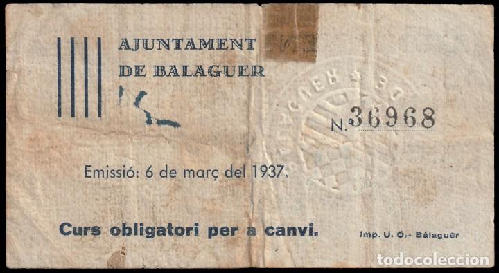 Billetes locales: Balaguer (L&eacute;rida) 50 c&eacute;ntimos. - Foto 2