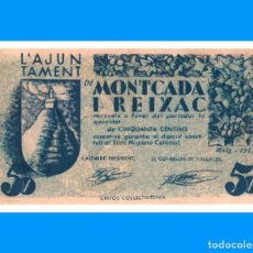 Billetes locales: MONTCADA I REIXAC 50 CTS T-1791 C EBC+. Lote 230760610