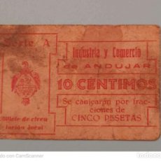 Billetes locales: 10 CÉNTIMOS 1937 DE ANDÚJAR (JAÉN)