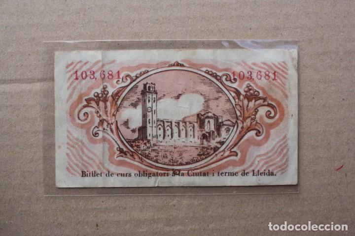 Billetes locales: LLEIDA - 25 CENTIMS 1937 103681 - Foto 2