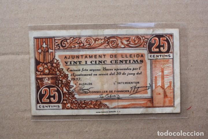 Billetes locales: LLEIDA - 25 CENTIMS 1937 103681 - Foto 1