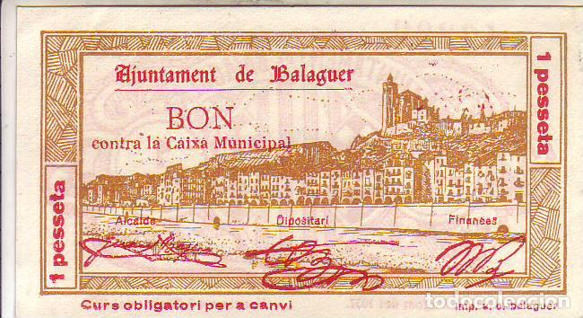 Billetes locales: AJUNTAMENT DE BALAGUER - Foto 1