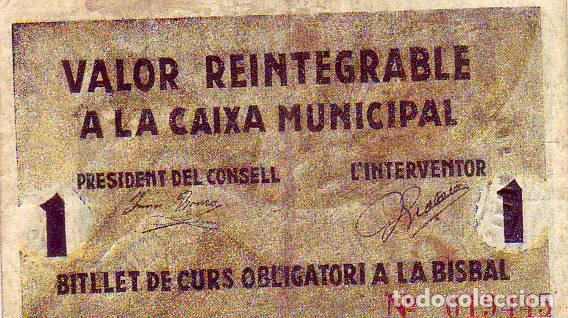 Billetes locales: CONSELL MUNICIPAL DE LA BISBAL - Foto 2