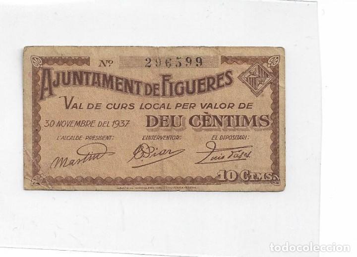 Billetes locales: 10 CENTIMOS DEL AYUNTAMENT DE FIGUERES - Foto 1