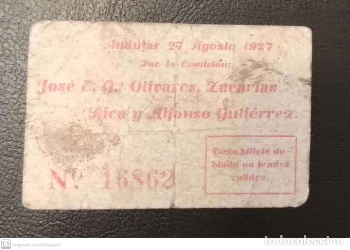 Billetes locales: 10 c&eacute;ntimos 1937 de And&uacute;jar (Ja&eacute;n) - Foto 2