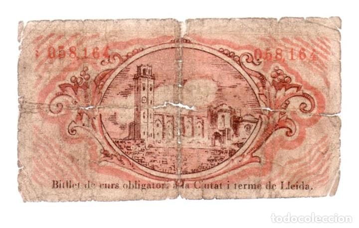 Billetes locales: AJUNTAMENT DE LLEIDA - 25 CENTIMS, 1937 - Foto 2