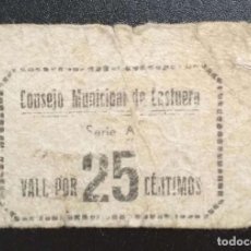 Billetes locales: 25 CÉNTIMOS DE CASTUERA(BADAJOZ). Lote 257918675