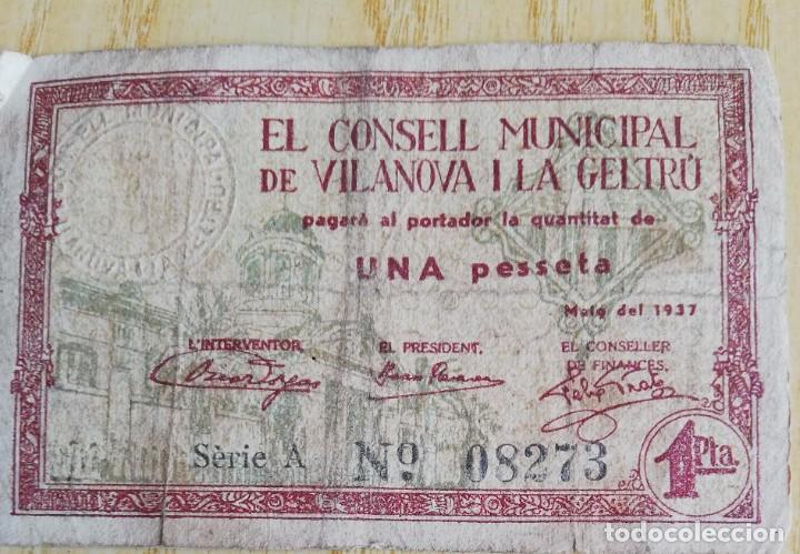 Billetes locales: Billete vilanova y la geltru serie A - Foto 1