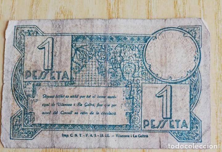 Billetes locales: Billete vilanova y la geltru serie A - Foto 2
