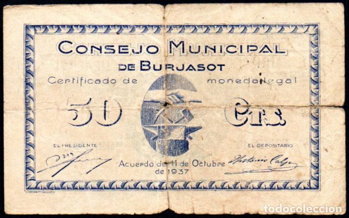Billetes locales: BURJASOT (VALENCIA) - 50 CENTIMOS - Foto 1
