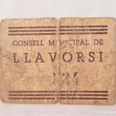 Billetes locales: BILLETES CONSEJO MUNICIPAL DE LLAVORSI 50 CENTIMOS T-1535 RR